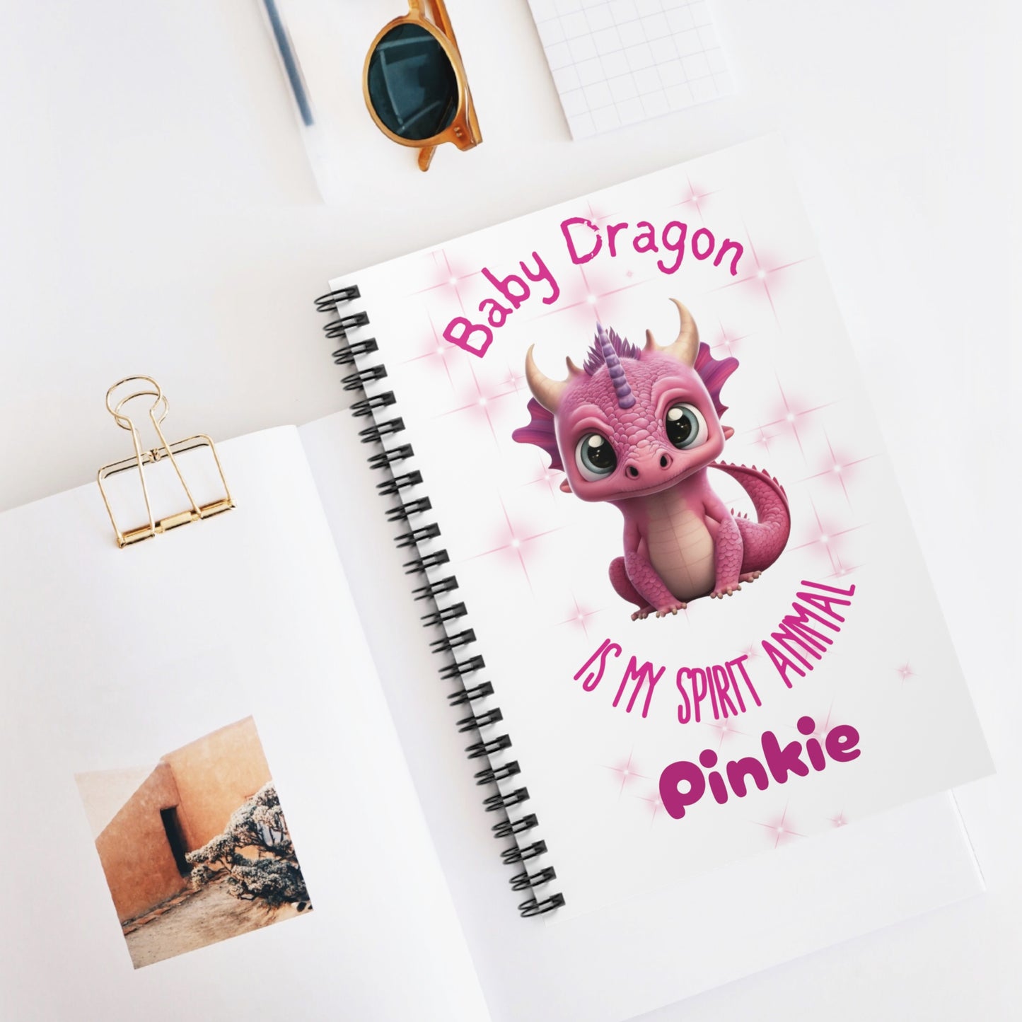 Baby Dragon Pinkie Is My Spirit Animal Spiral Notebook - Ruled Line - Mothers Day