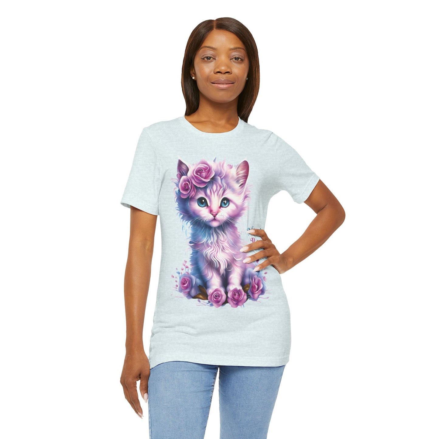 Mimi Rose Kitty Jersey Short Sleeve Tee - Best Kitty Lover Gift