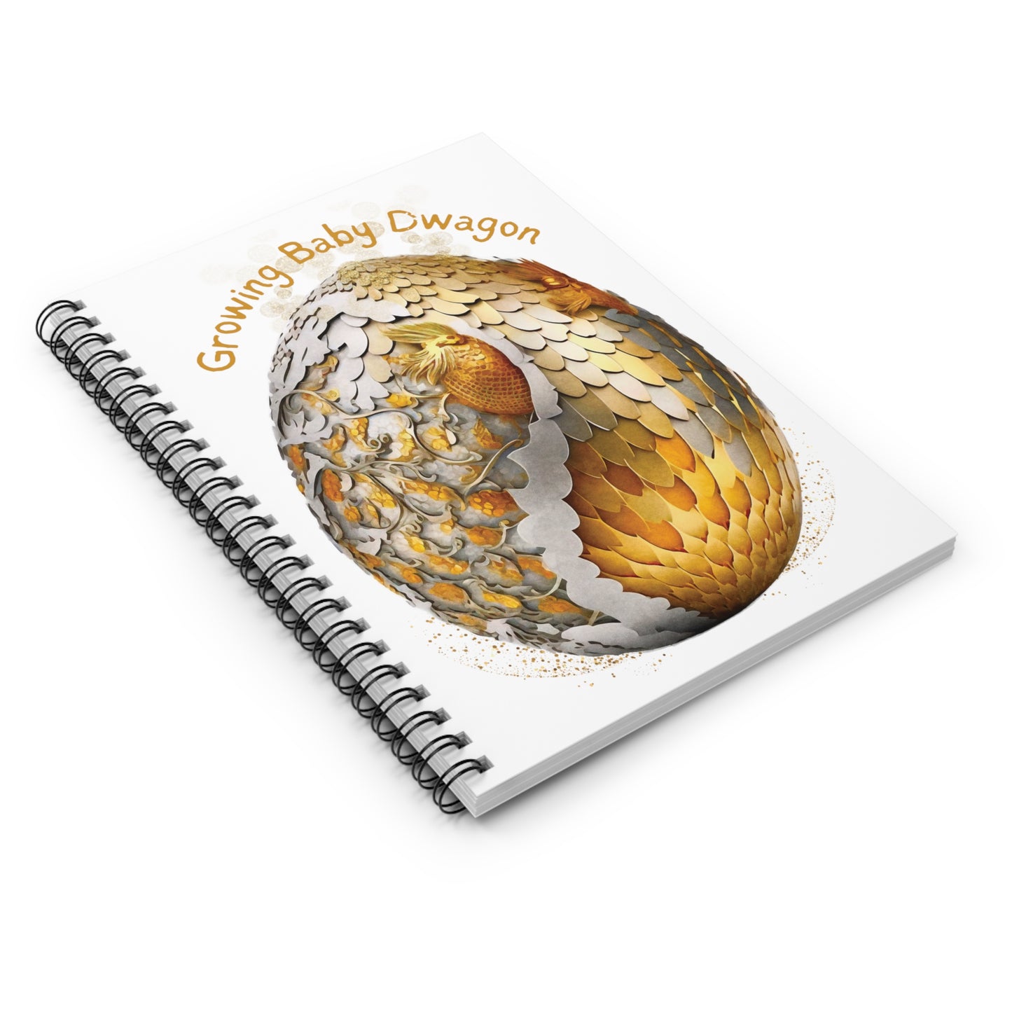 Growing Baby Dragon Spiral Notebook - Ruled Line Perfect Gift - Baby Shower - New Mom