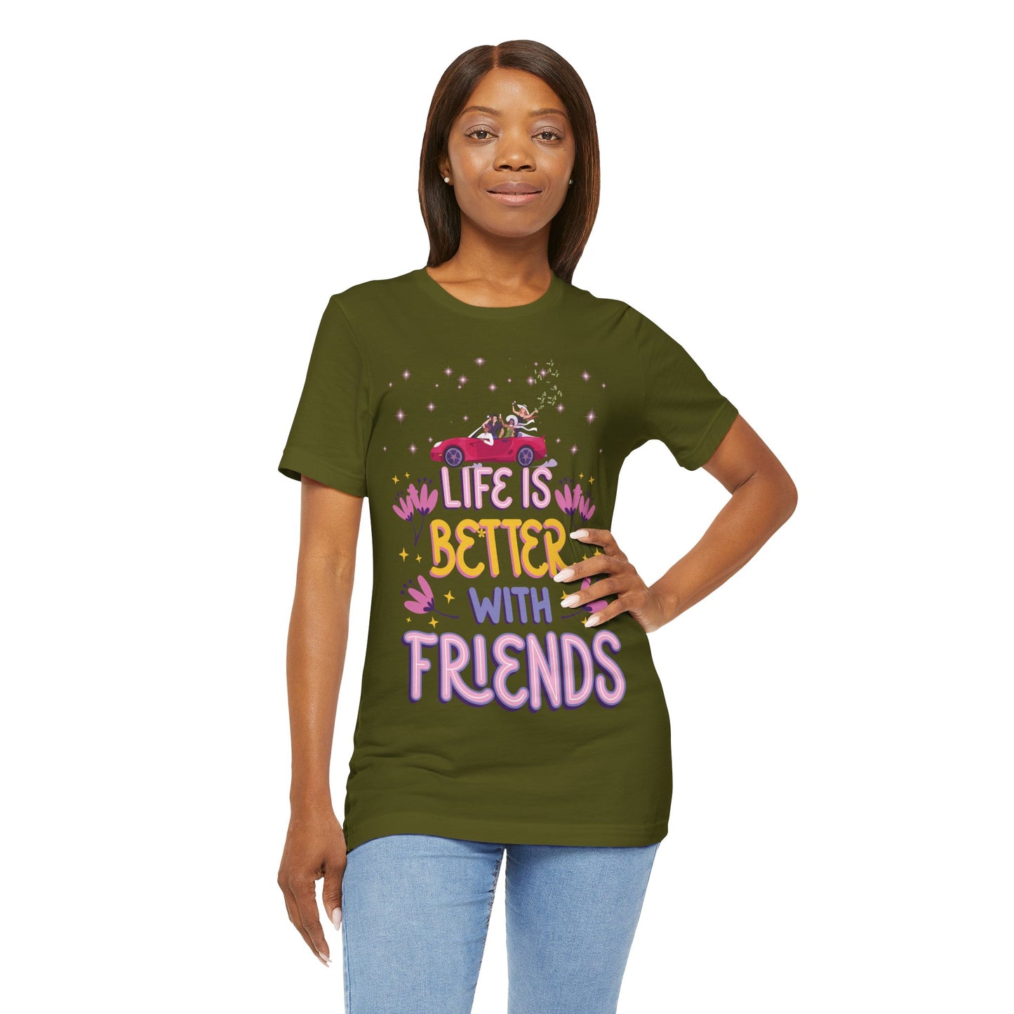 Life IS Better With Friends With Cash Jersey Short Sleeve Tee - Perfect Gift - Friends With Cash