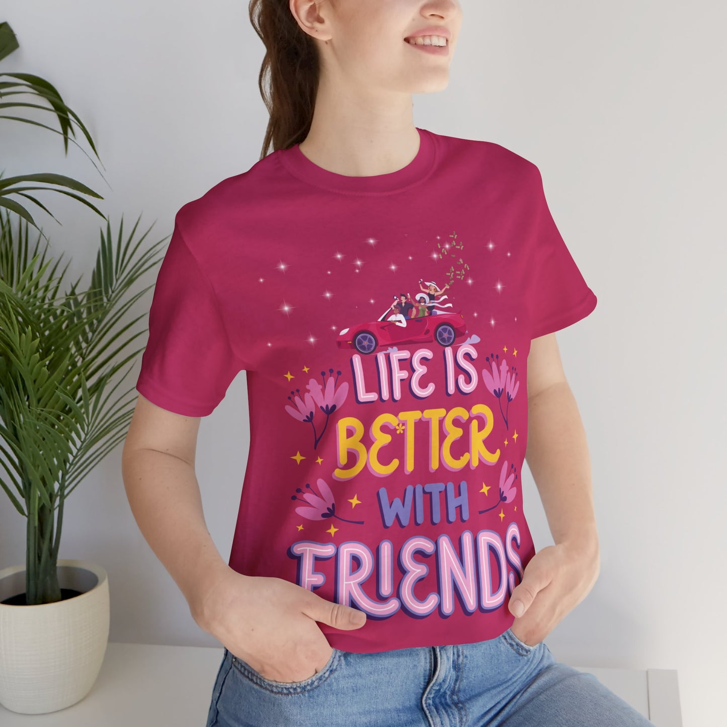 Life IS Better With Friends With Cash Jersey Short Sleeve Tee - Perfect Gift - Friends With Cash