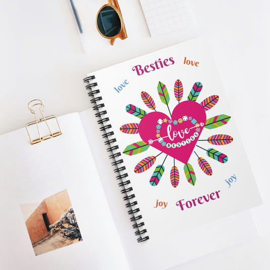 Besties Forever Spiral Notebook - Ruled Line