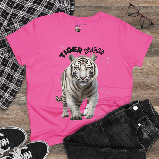 Tiger Mom Women's Midweight Cotton Tee - Perfect Mother's Day Gift
