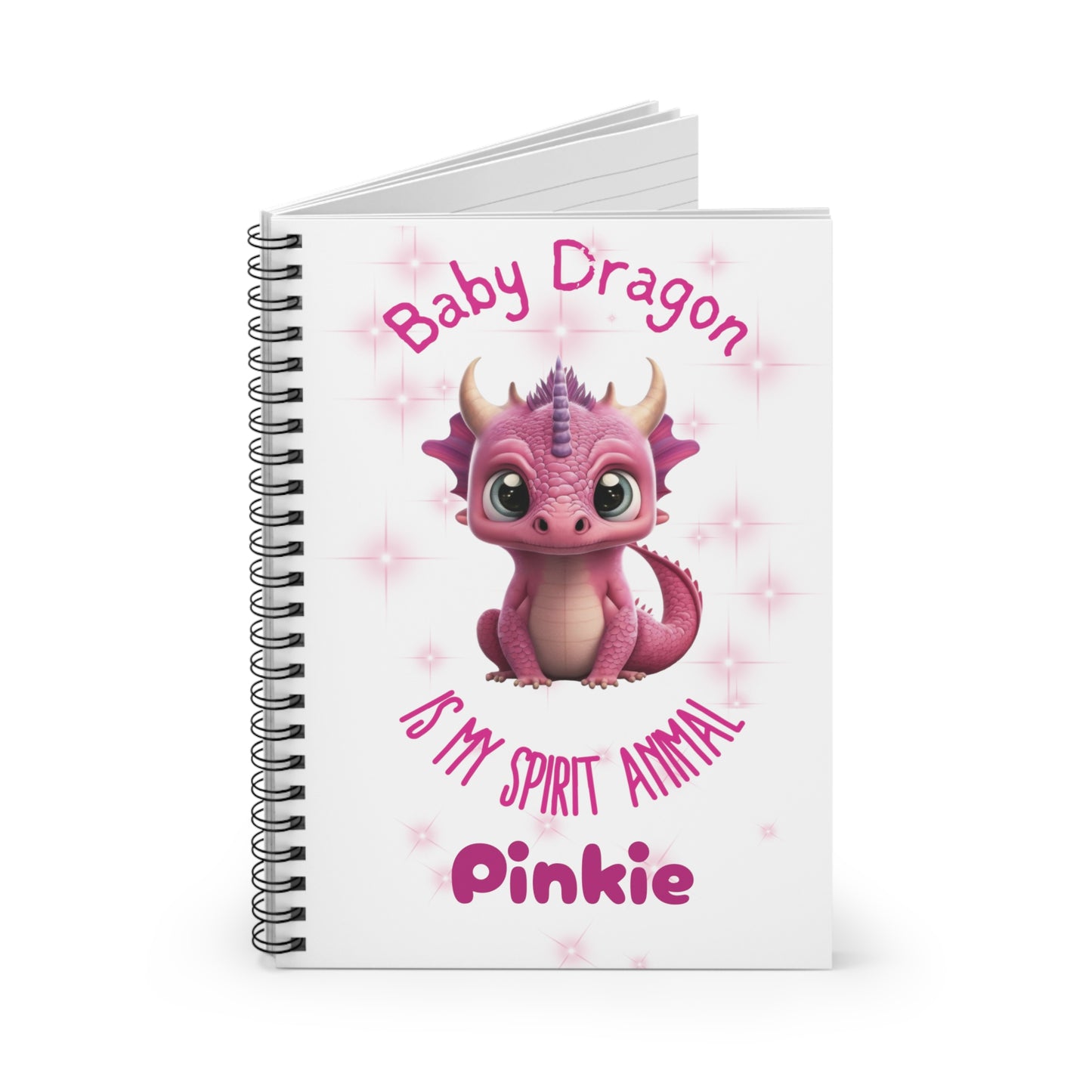 Baby Dragon Pinkie Is My Spirit Animal Spiral Notebook - Ruled Line - Mothers Day