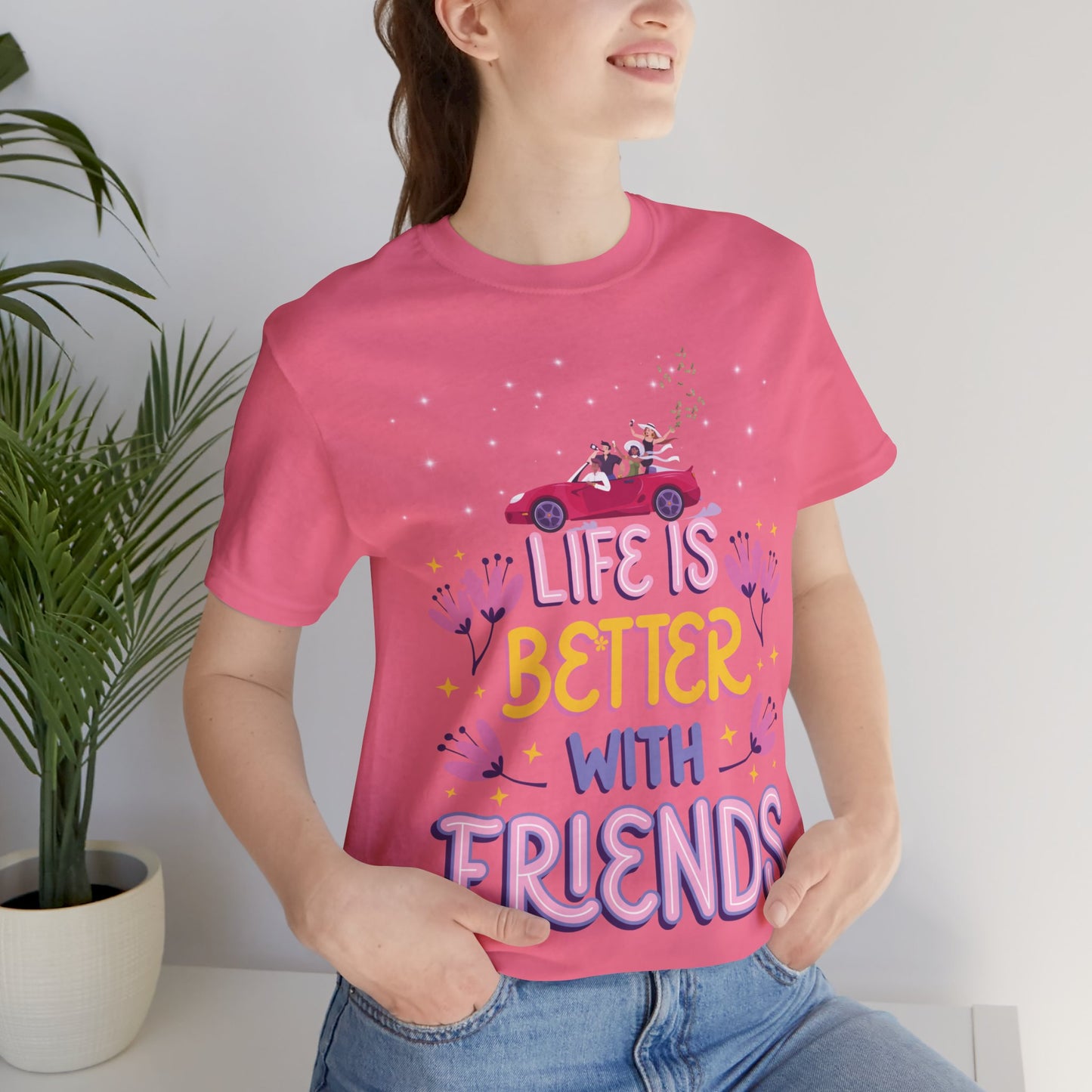 Life IS Better With Friends With Cash Jersey Short Sleeve Tee - Perfect Gift - Friends With Cash