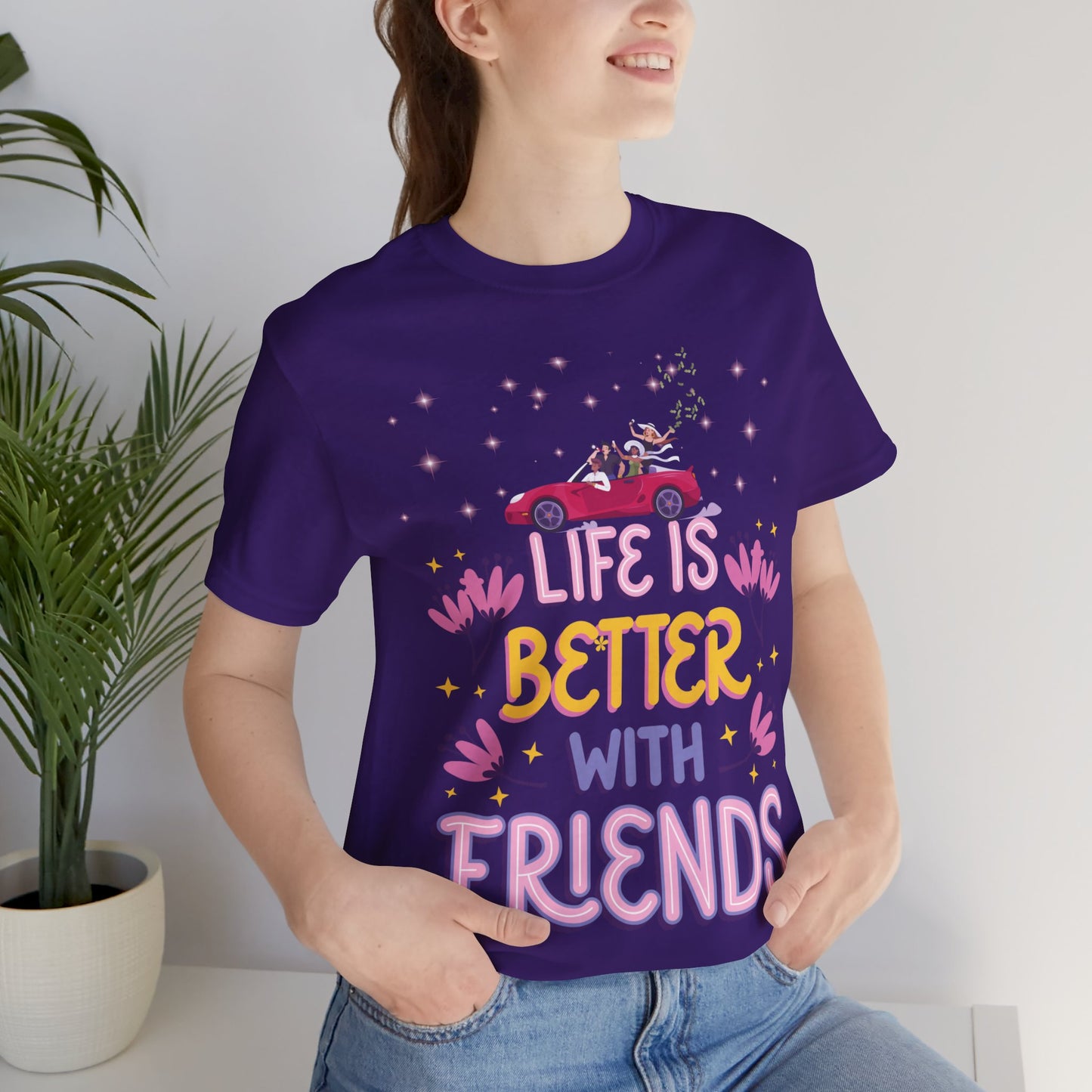 Life IS Better With Friends With Cash Jersey Short Sleeve Tee - Perfect Gift - Friends With Cash