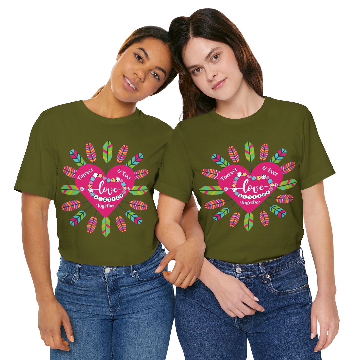 Besties Forever Jersey Short Sleeve Tee - Perfect Gift For Besties - Best Friends Tee