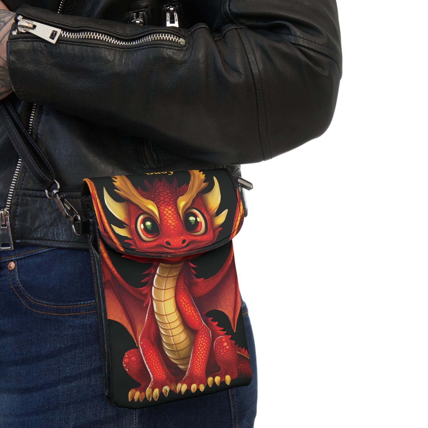 Naughty Fire Dragons Small Cell Phone Wallet - Perfect Gift For Teens & Spicy (fun) People
