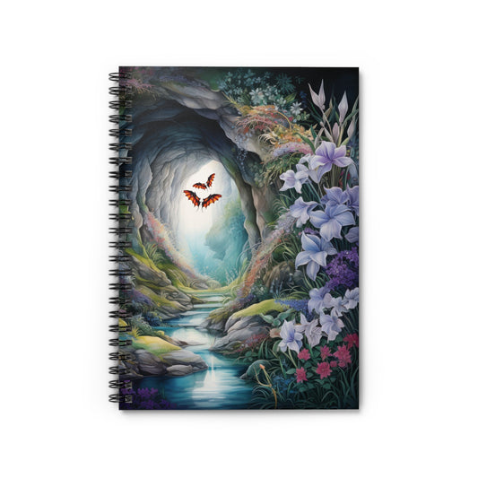 Blue Soul Cave Spiral Notebook - Ruled Line - Perfect Gift - Soul Seeking - Deep Self - Reflection