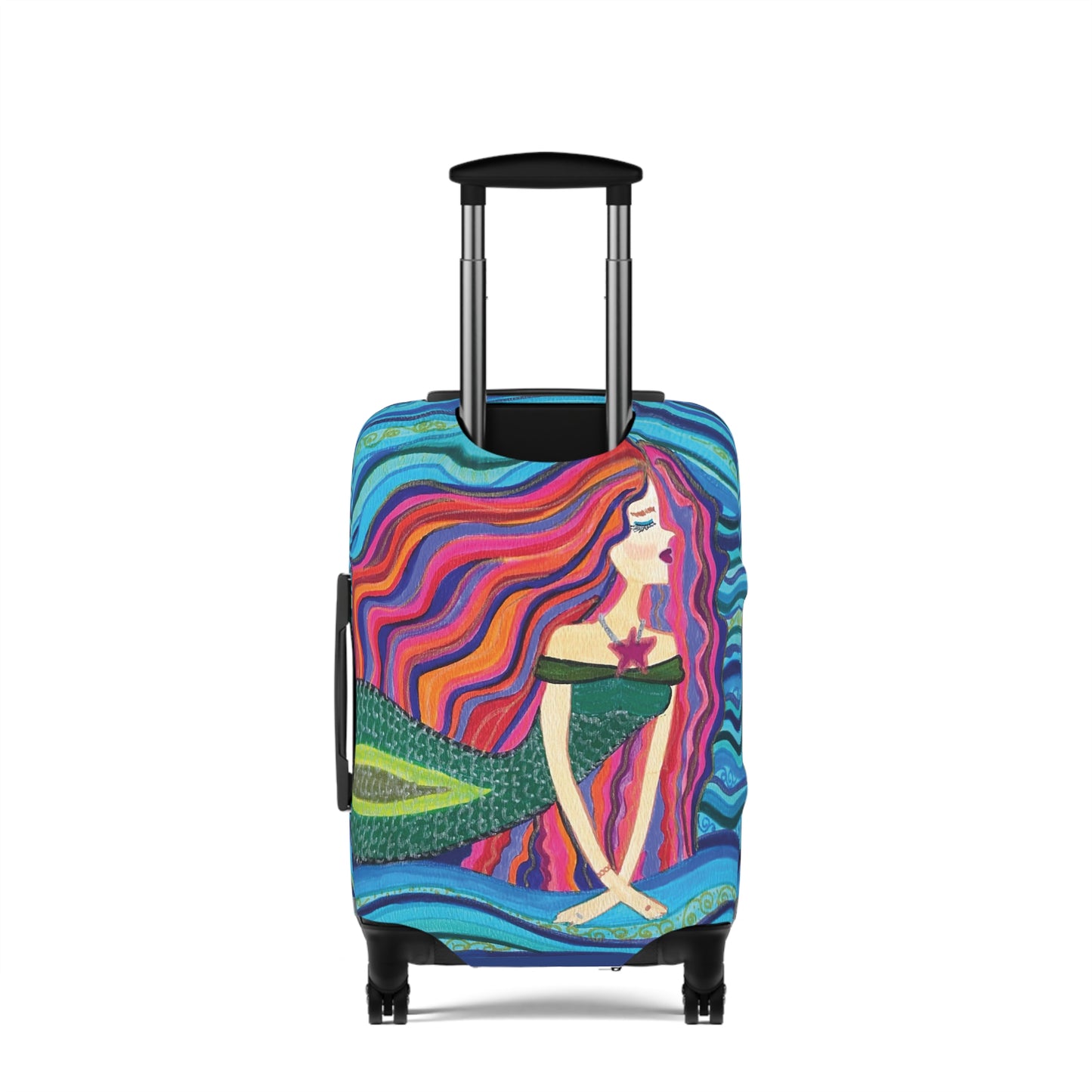 Meditating MERMAID Luggage Cover - Perfect Gift For Mermaid And Meditation Lovers