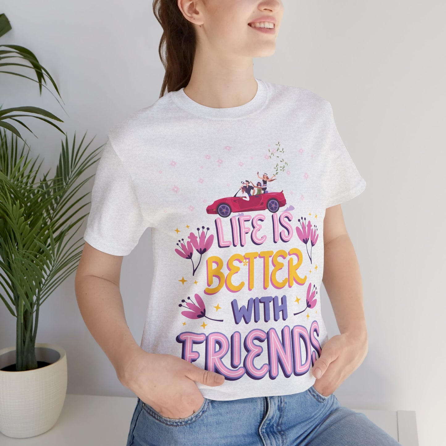 Life IS Better With Friends With Cash Jersey Short Sleeve Tee - Perfect Gift - Friends With Cash