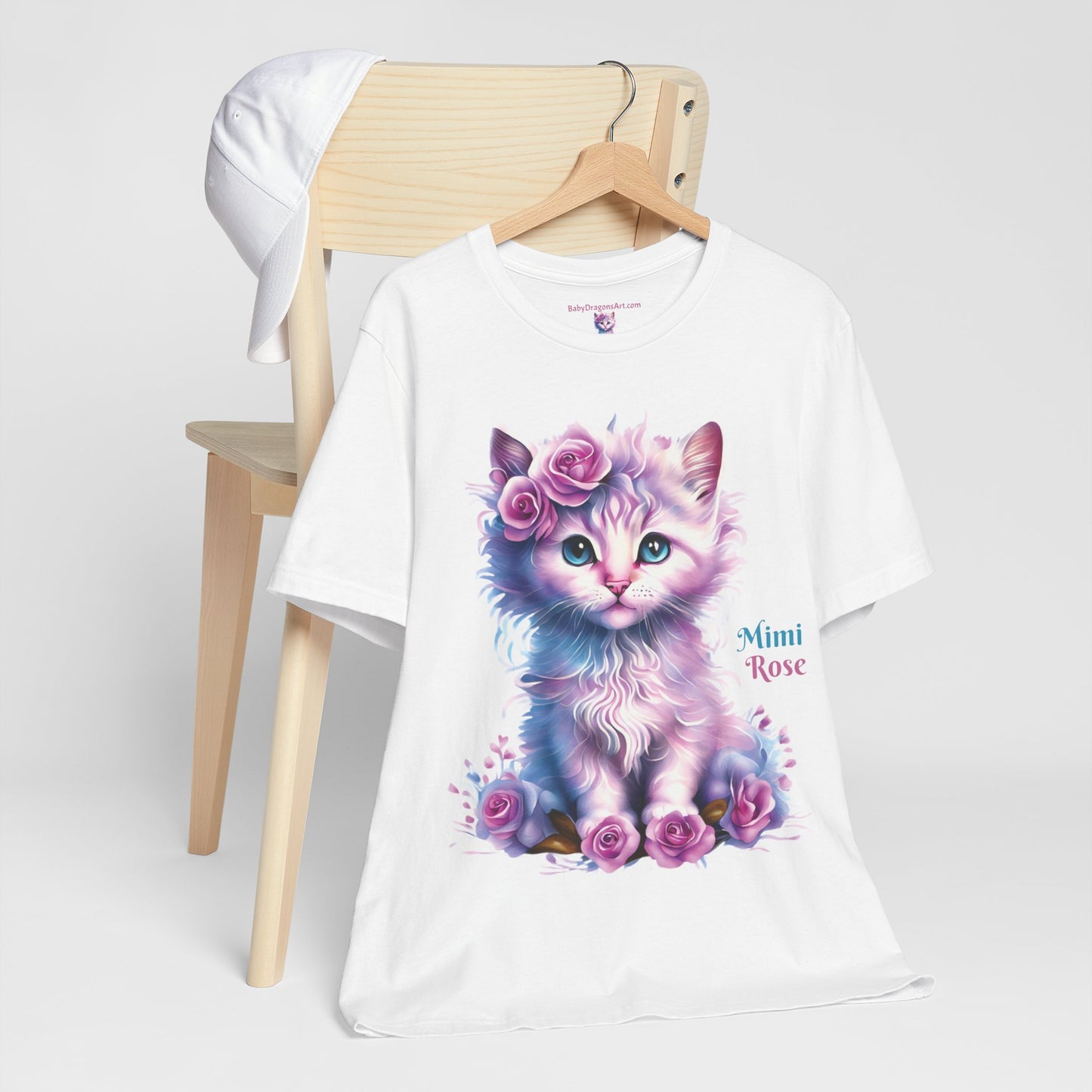 Mimi Rose Kitty Jersey Short Sleeve Tee - Best Kitty Lover Gift